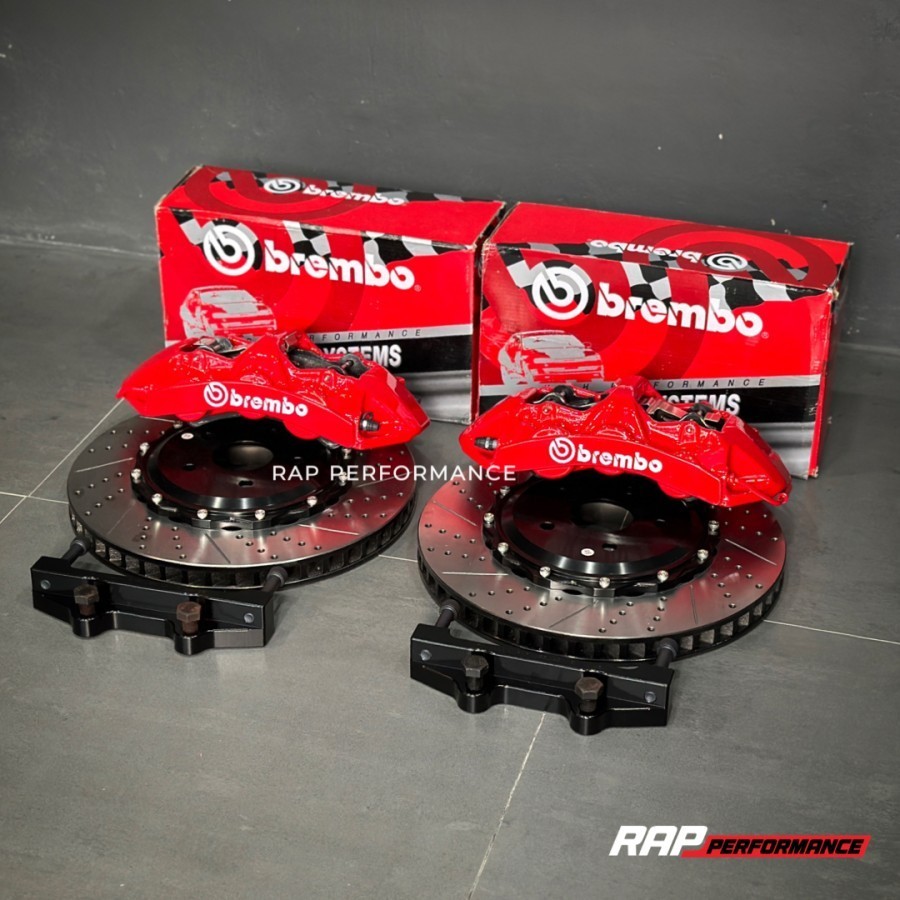 BIG BRAKE KIT BBK BREMBO GT6 6 POT 355MM INNOVA FORTUNER PAJERO - Biru