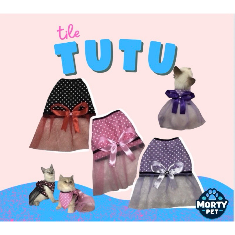 Baju kucing anjing betina tile tutu murah lucu dan berkualitas