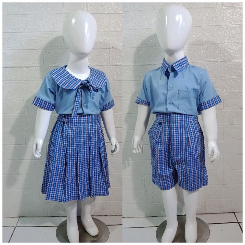 Seragam TK PAUD Kotak-kotak