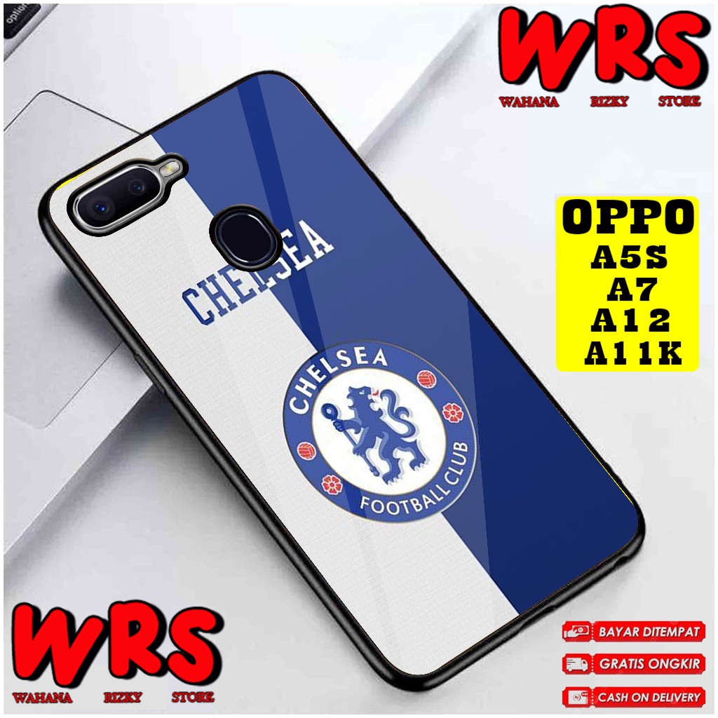 Case  OPPO A3S A1K A5S A7 A11K A12 A5 A9 2020 Motif CLUB BOLA CHELSEA Case Karakter,Anime,Abstrak,Cu