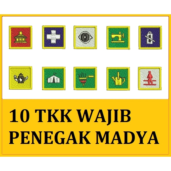 1 paket (10pcs) TKK Wajib Penegak Madya (bordir) / tkk pramuka / logo tkk pramuka / lambang tkk pram