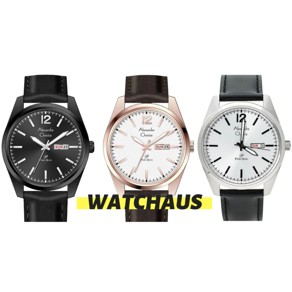 JAM TANGAN PRIA ALEXANDRE CHRISTIE AC1012 AC 1012 MEL ANALOG LEATHER