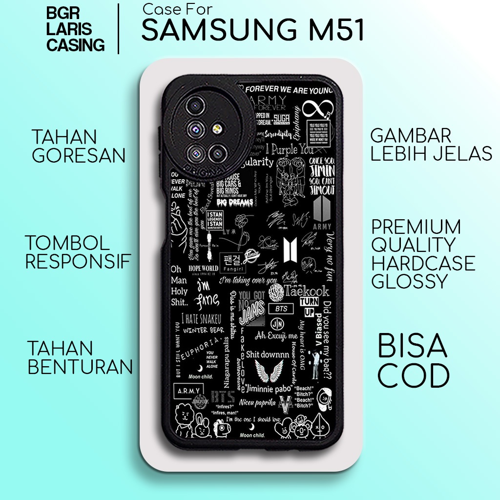 case samsung m51 terbaru motif aesthetic black estetik streetwear estetik keren cute cewek cowok bah