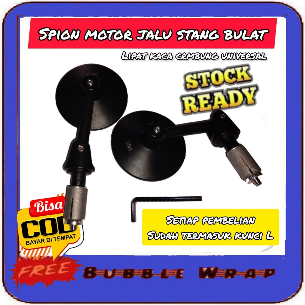 Spion Jalu Bulat Cembung Universal / Spion Bar end / Spion Jalu Bar End / spion jalu vario 150 / spi