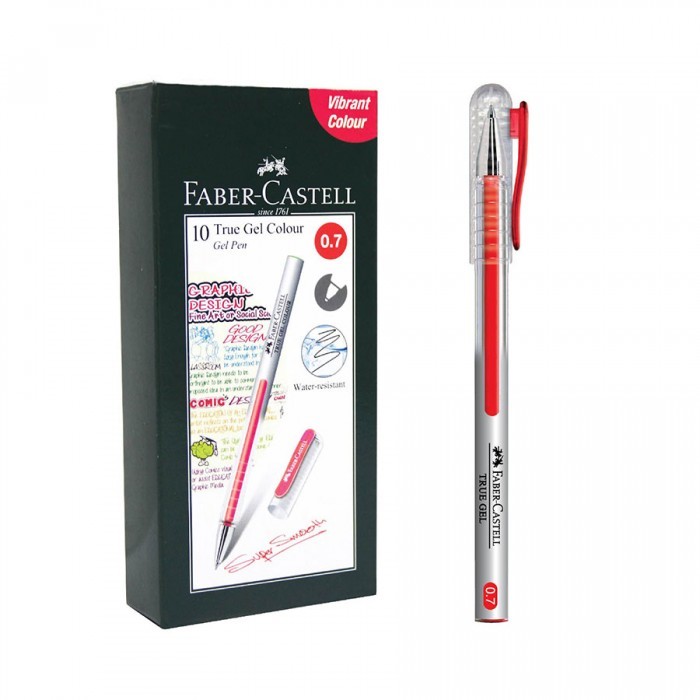 

BOLPOIN / BALLPOINT / PULPEN GEL / PEN GEL / PEN FABER CASTELL TRUE GEL RED