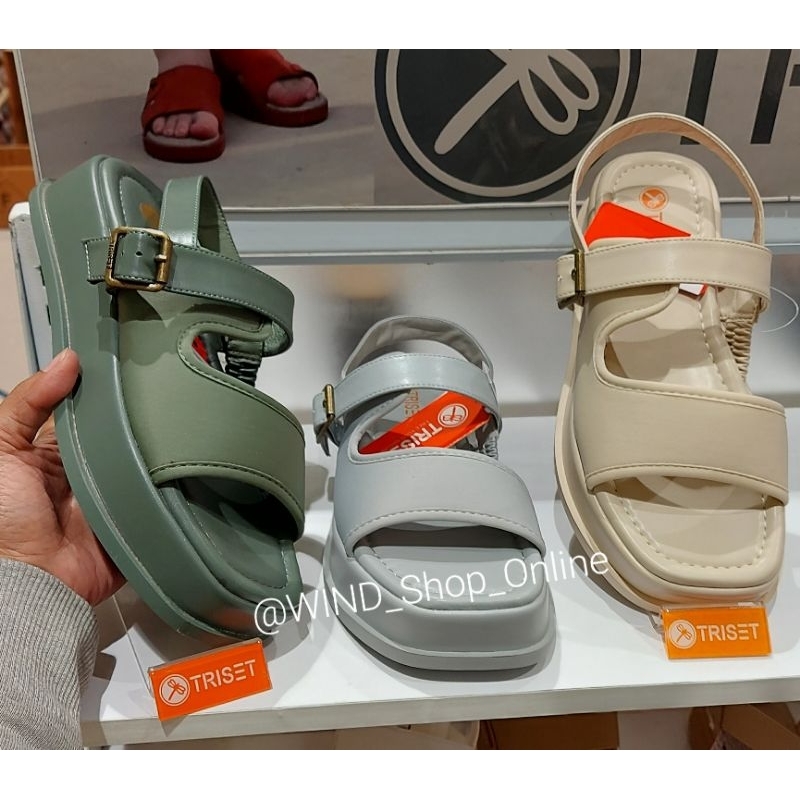 DISKON‼️ PROMO TRISET Sepatu sandal wedges wanita tali belakang 36-40