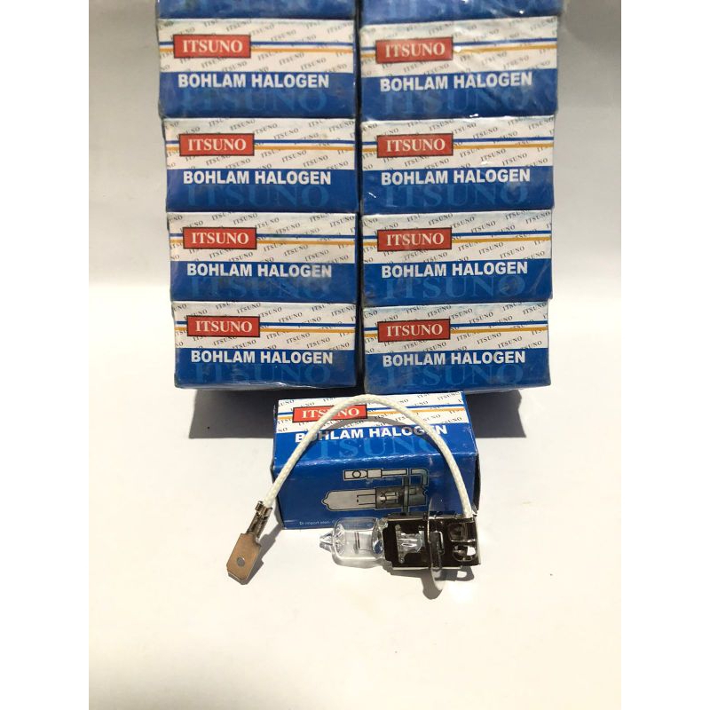 BOHLAM DEPAN HALOGEN H3 LAMPU TEMBAK 12 VOLT 55 WATT UNTUK MOTOR DAN MOBIL