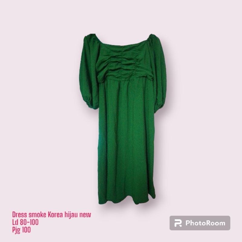 Dress smoke hijau korea