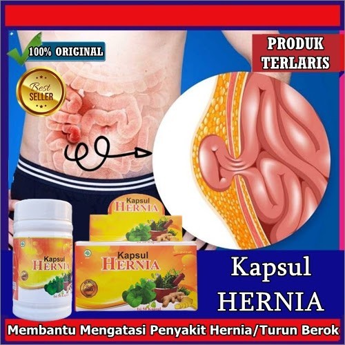 Obat Hernia Herbal 50 Kapsul Mengatasi Turun Berok Pada Pria & Wanita