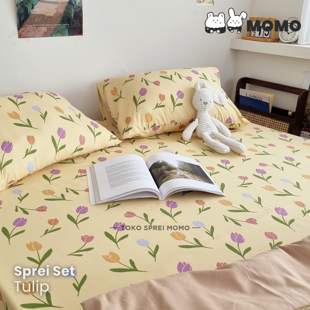MURAH LEBAY Sprei Motif Bunga 160, 180, 200 x 200 - Microtex - Sprei MOMO MURAH LEBAY