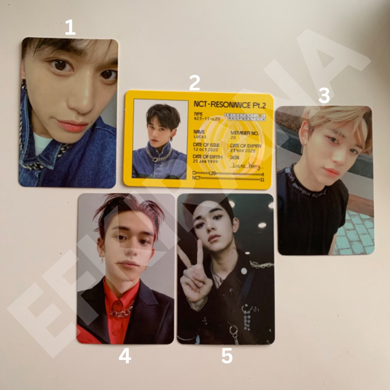 pc photocard lucas nct wayv resonance id card arrival departure emphaty reality dream