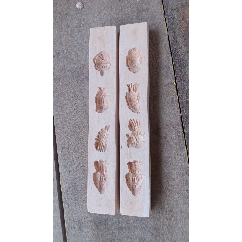 Cetakan kue bangkit dari kayu berbagai jenis