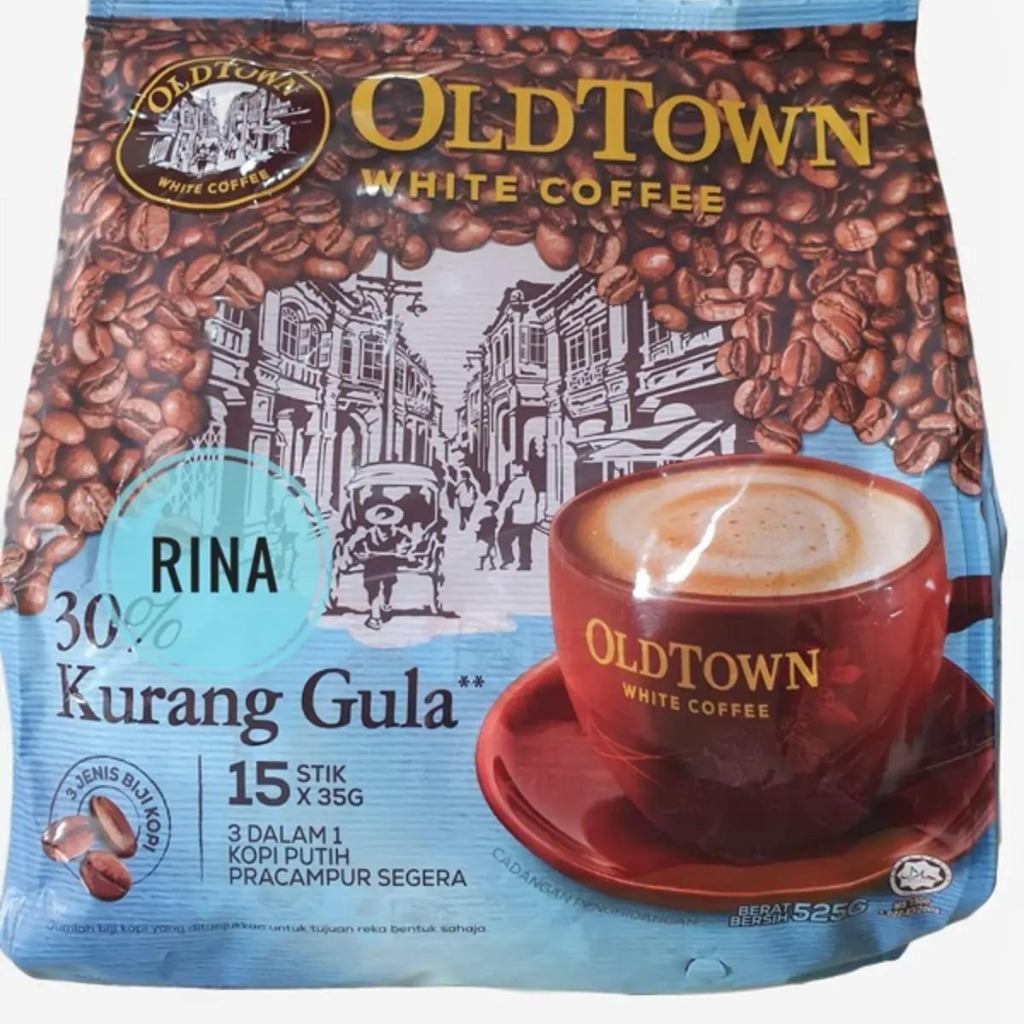 

Old Town Less Sugar 30% White Coffee Minuman Kopi Bubuk Instant Tanpa Ampas