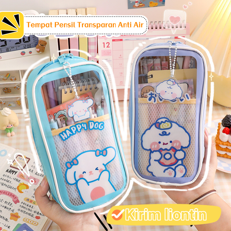 

【Liontin gratis】Tempat Pensil Jumbo Banyak Slot Anti Air Transparan Cute Ins Korean Style Pencil Case Tempat Pensil Anak Transparan Motif Kartun Pencil Case Multifungsi Ala Korea Pouch Serbaguna / Tempat Alat Tulis Tempat Pulpen Perlengkapan Sekolah