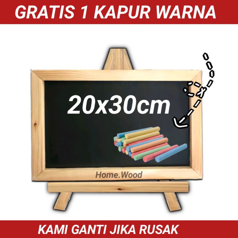 

PAPAN TULIS KAPUR 20X30 + Kaki (Bonus 3 Kapur Warna) PAPAN TULIS BLACKBOARD / PAPAN TULIS HITAM