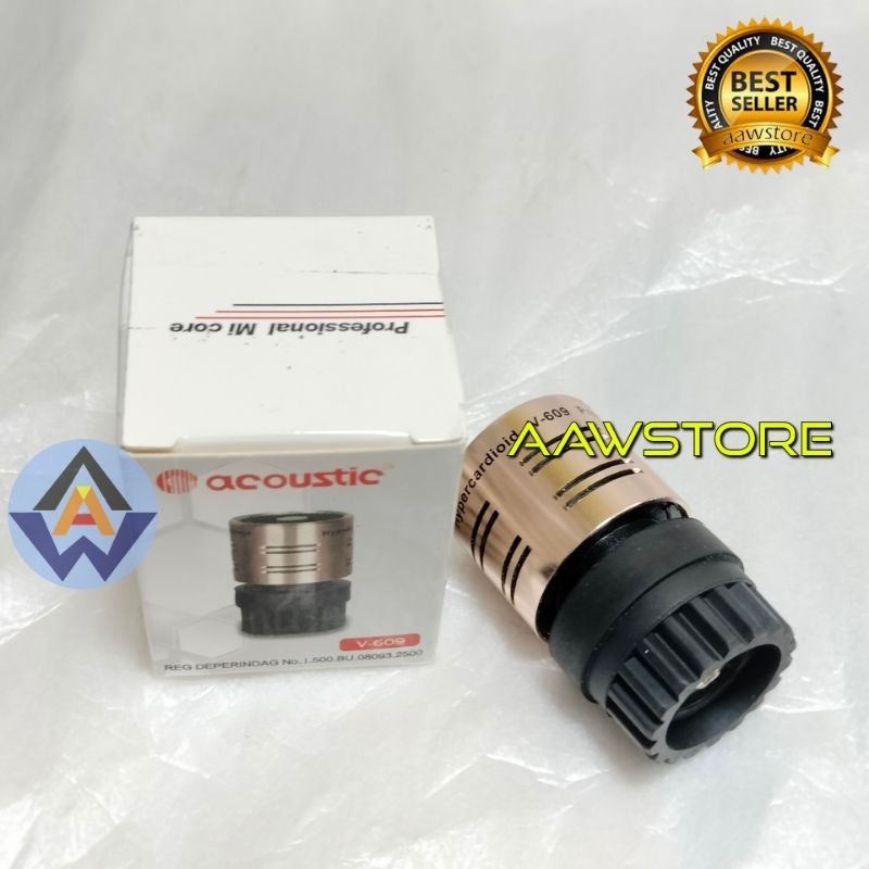 Spool Mic Acoustic V609 V 609 Spul Mik Sensitif Vocal Kabel Dan Wireless