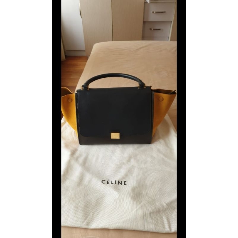 PRELOVED CELINE TRICOLOUR TRAPEZE BAG