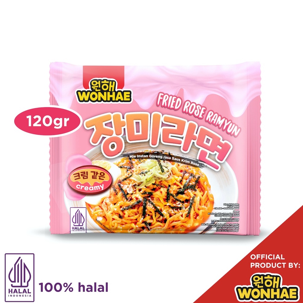 PENJUALAN CEPATBEST SELLER Wonhae Fried Rose Ramyun 12 gr by Mujigae Official Store  Ramyeon  Mie Instan Goreng  Makanan Korea Halal Instan