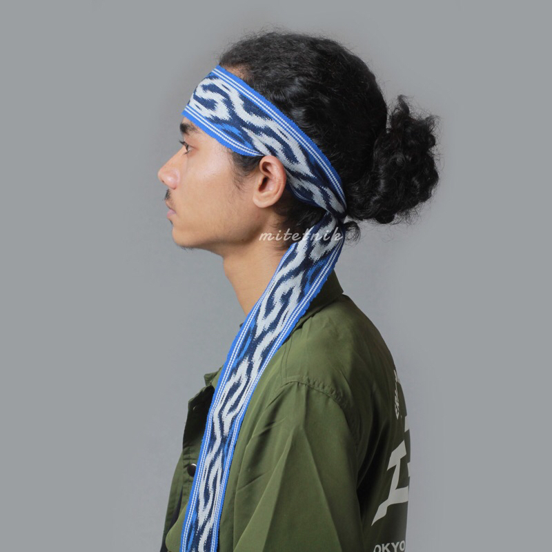 Ikat Kepala Tenun Etnik Toraja Blue