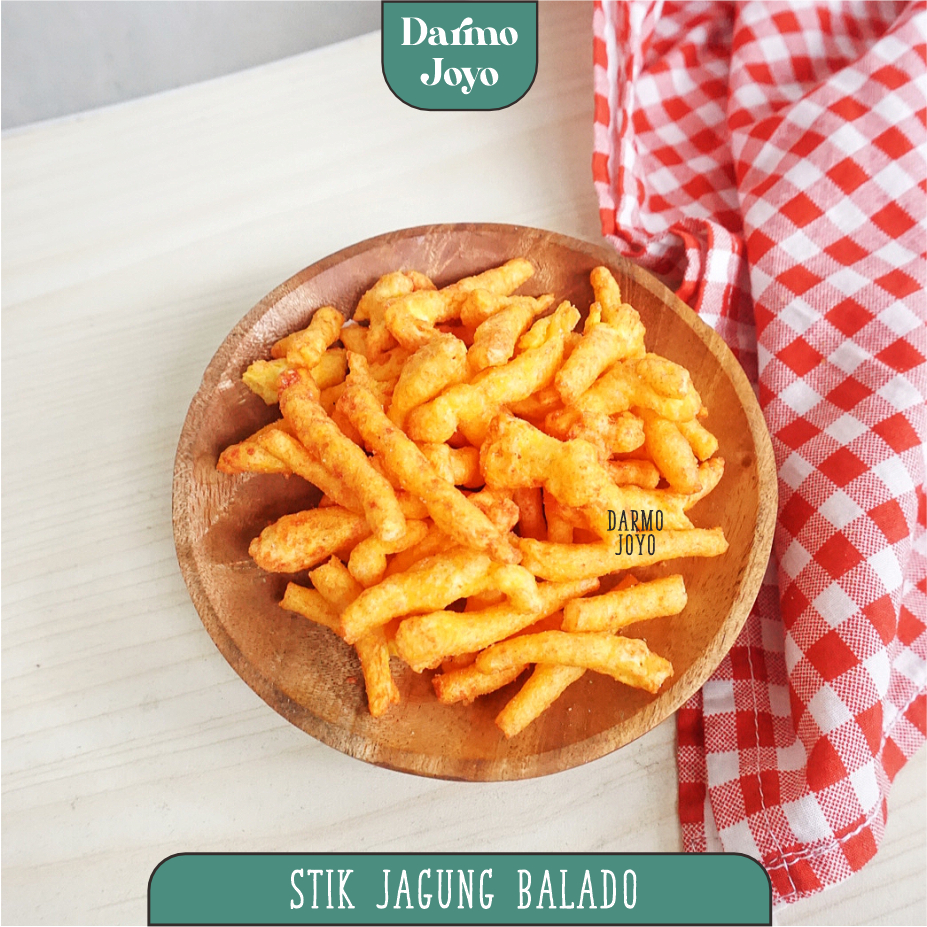 Stik Jagung Balado 1kg - DARMO JOYO - 1000gr Twist Twisko Stick Jagung Pedas Pedes Manis Renyah Jadu