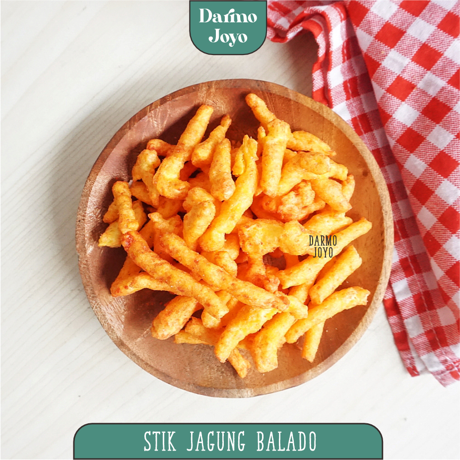 

Stik Jagung Balado 500gr - DARMO JOYO - Twist Twisko Stick Jagung Pedas Pedes Manis Renyah Jadul Gurih Camilan Cemilan Jajanan Snack Kiloan