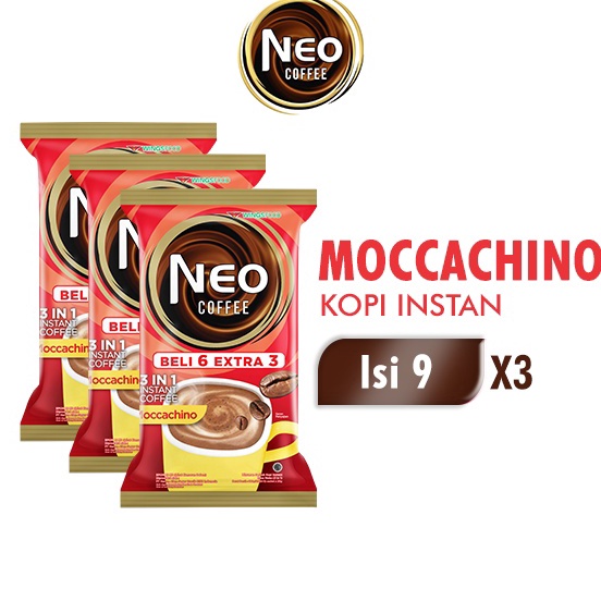 

Ready Stok Neo Coffee Kopi Instan Moccachino Pack 2 gr isi 6 3 pcs x3