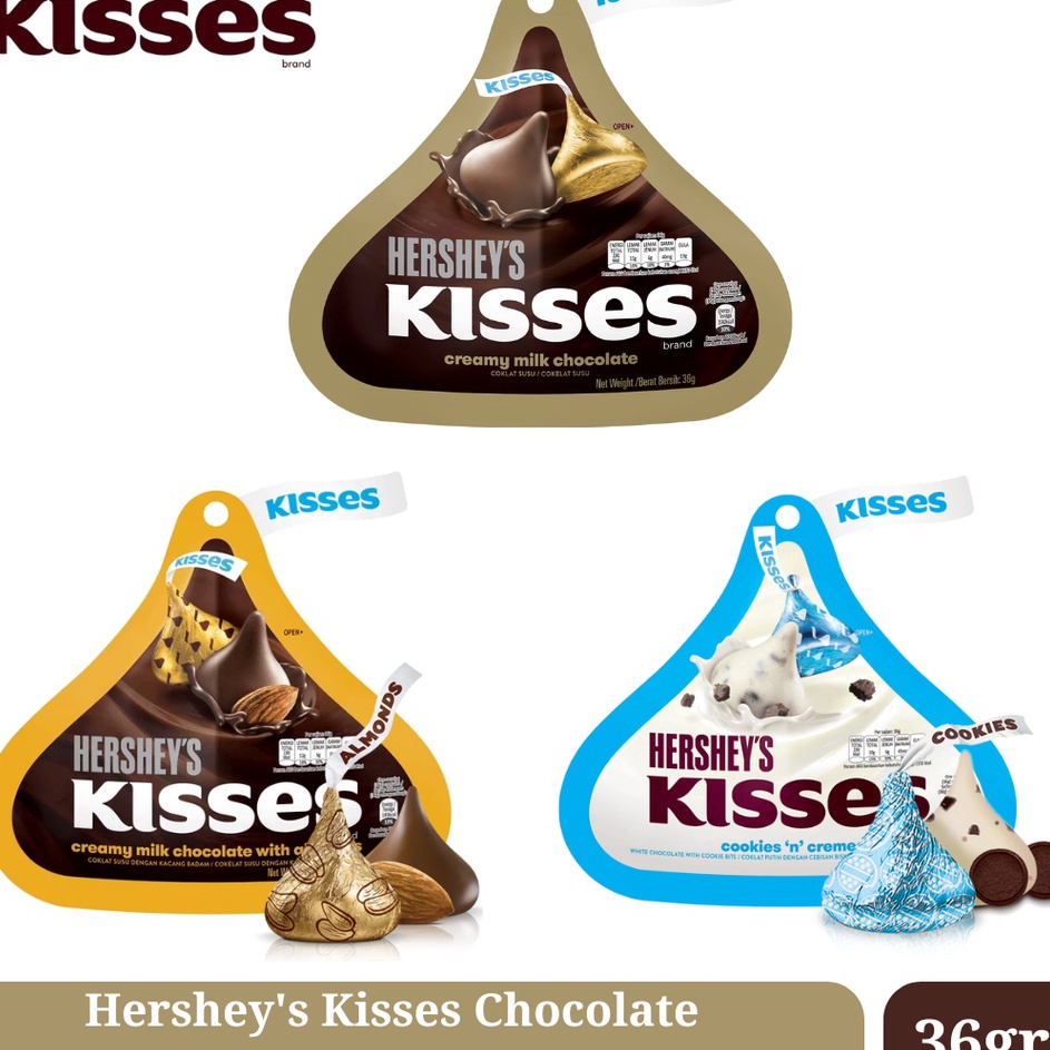 

Harga Murah Hersheys Kisses Chocolate All Varian 36gr Sale