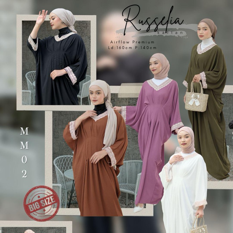 RUSSELIA KAFTAN / KAFTAN LEBARAN / KAFTAN / KAFTAN WANITA / KAFTAN PREMIUM