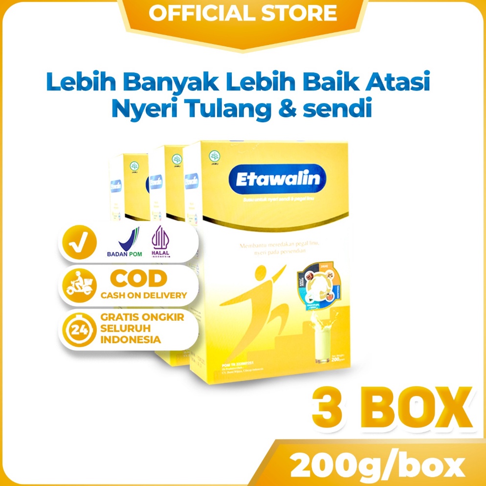 

XPRESS Etawalin 3 Box Susu Kambing Etawalin Asli Original Atasi Nyeri Sendi dan Tulang