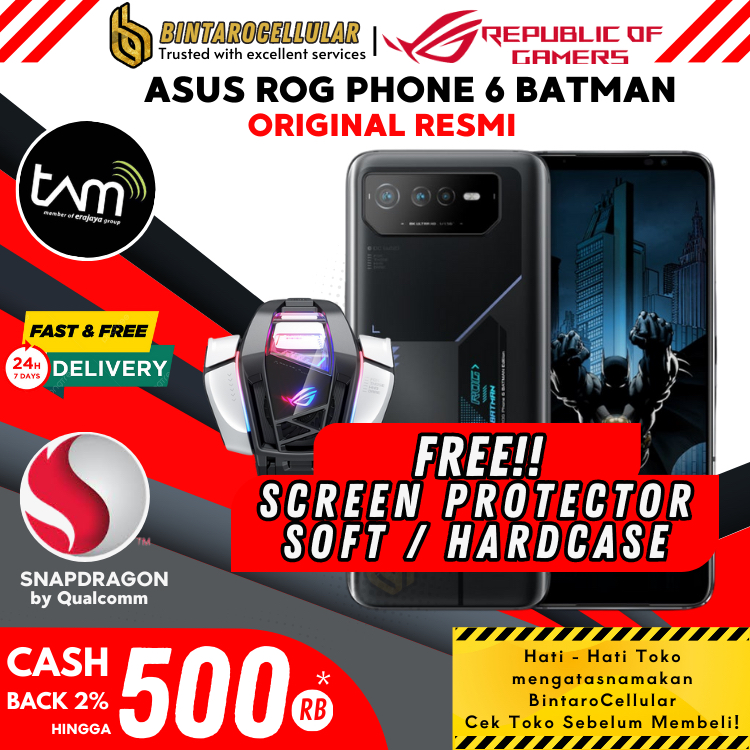 [ TAM ] Asus Rog Phone 6 Batman Edition 12/256GB Garansi Resmi