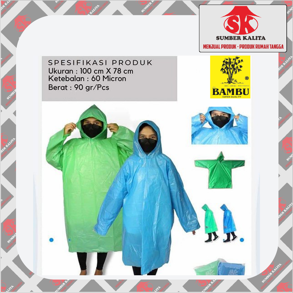Jas Hujan Ponco Bambu Jas Hujan Bambu Original