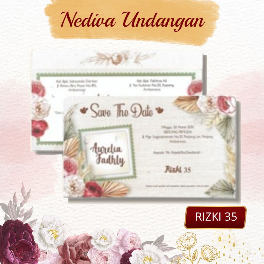 Blangko Undangan Rizki 35 Harga Murah