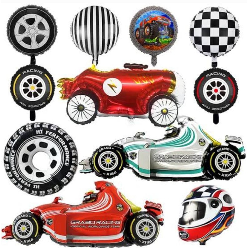 Balon foil racing car jumbo | balon foil mobil balap jumbo | balon racing car jumbo | balon mobil ba