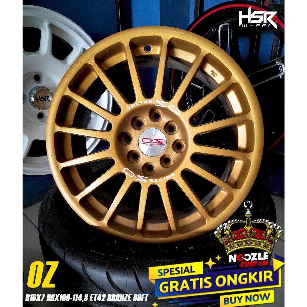 Velg Mobil Ring 16 Lubang 4 Pelek Racing HSR Jari Jari Type Pelek OZ Ring 16