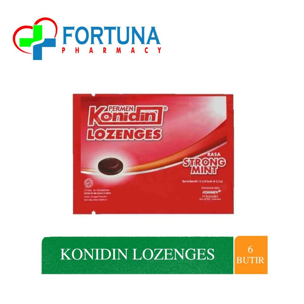 

Permen Konidin Lozenges / Strong Mint / isi 6 butir x 2.5g