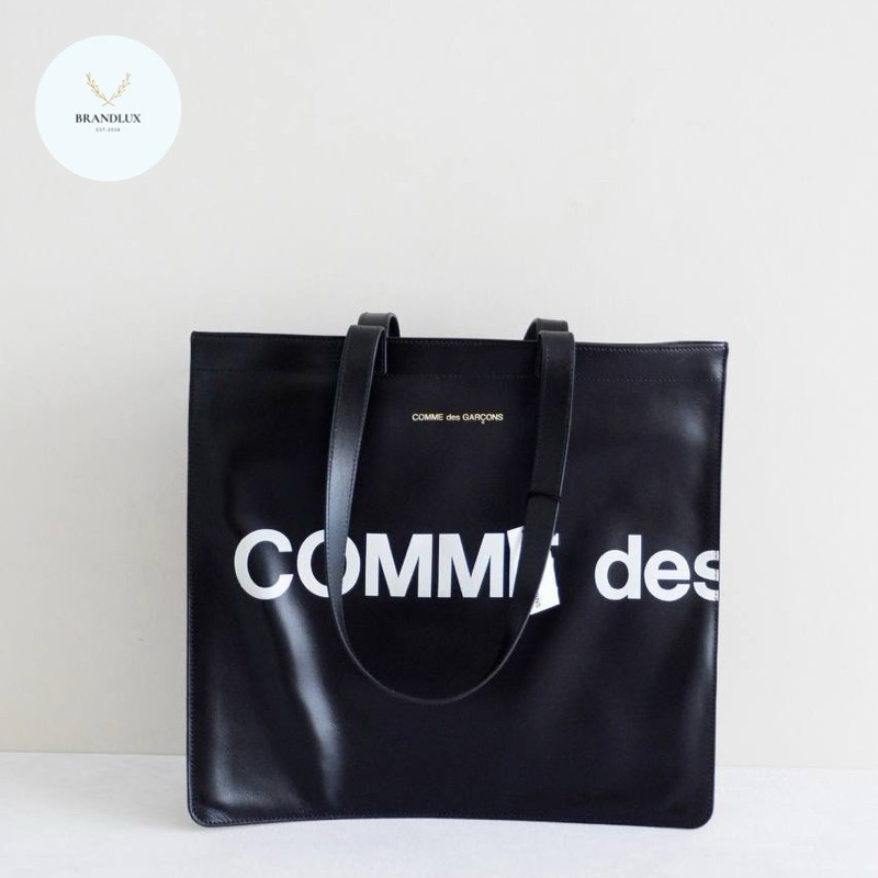 Comme des Garcons Tote Bag in Black w White Logo