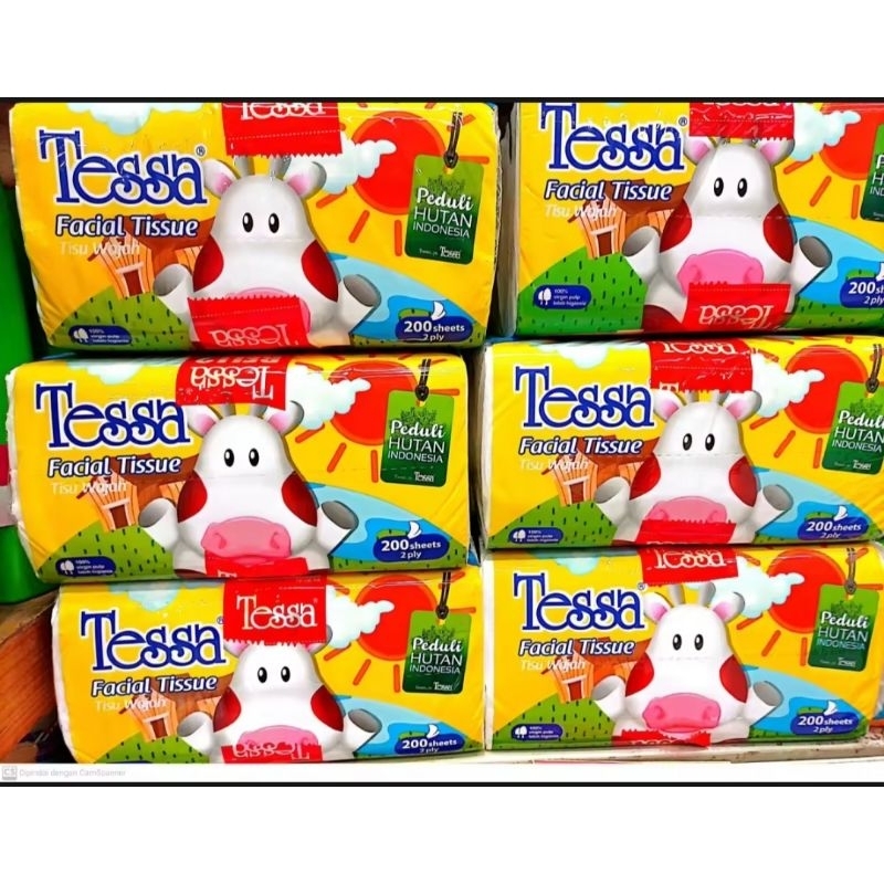 Tisu Tessa 200 Sheets Banded 2pcs