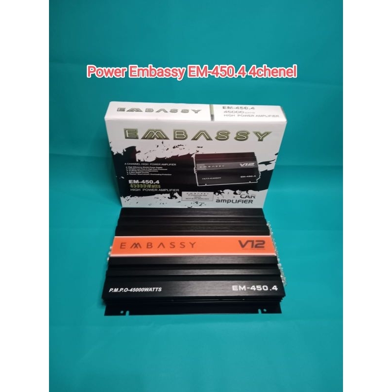 Power Mobil Power EMBASSY EM-450.4 4chenel P.M.P.O 45000w Audio mobil
