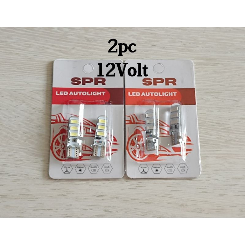 Lampu Led T10 Senja Kota Plafon 12V 12Volt Motor Mobil Kedip Flash Putih Biru