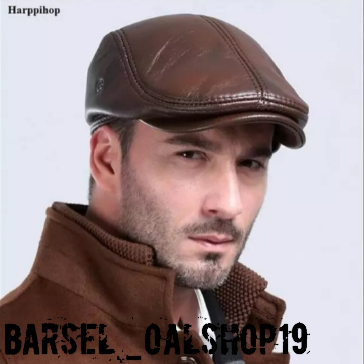 Topi Pet Pria Pelukis kulit asli