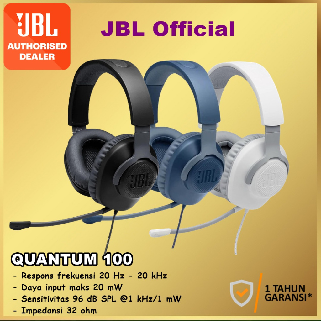 JBL Quantum 100  Wired Over-Ear Gaming Headphones JBL Q100 Q 100