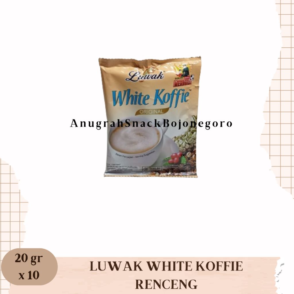 

Luwak White Koffie Original Renceng 20gr x 10