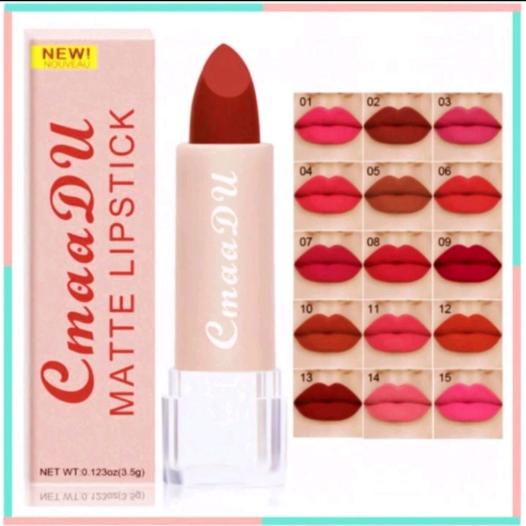 ‼️READY‼️LIPSTICK CMAADU MATTE LIPSTICK WATERPROOF LONG LASTING - LIPSTICK CMAADU MATTE BPOM