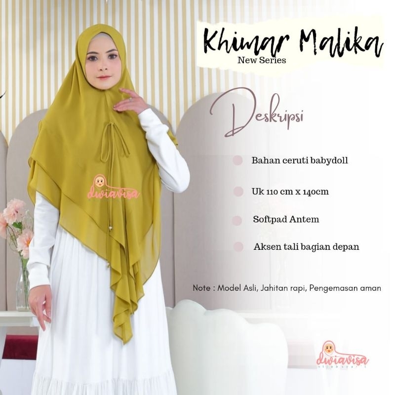 khimar malika by dwiavisa hijab syari premium ceruty babydaydoll