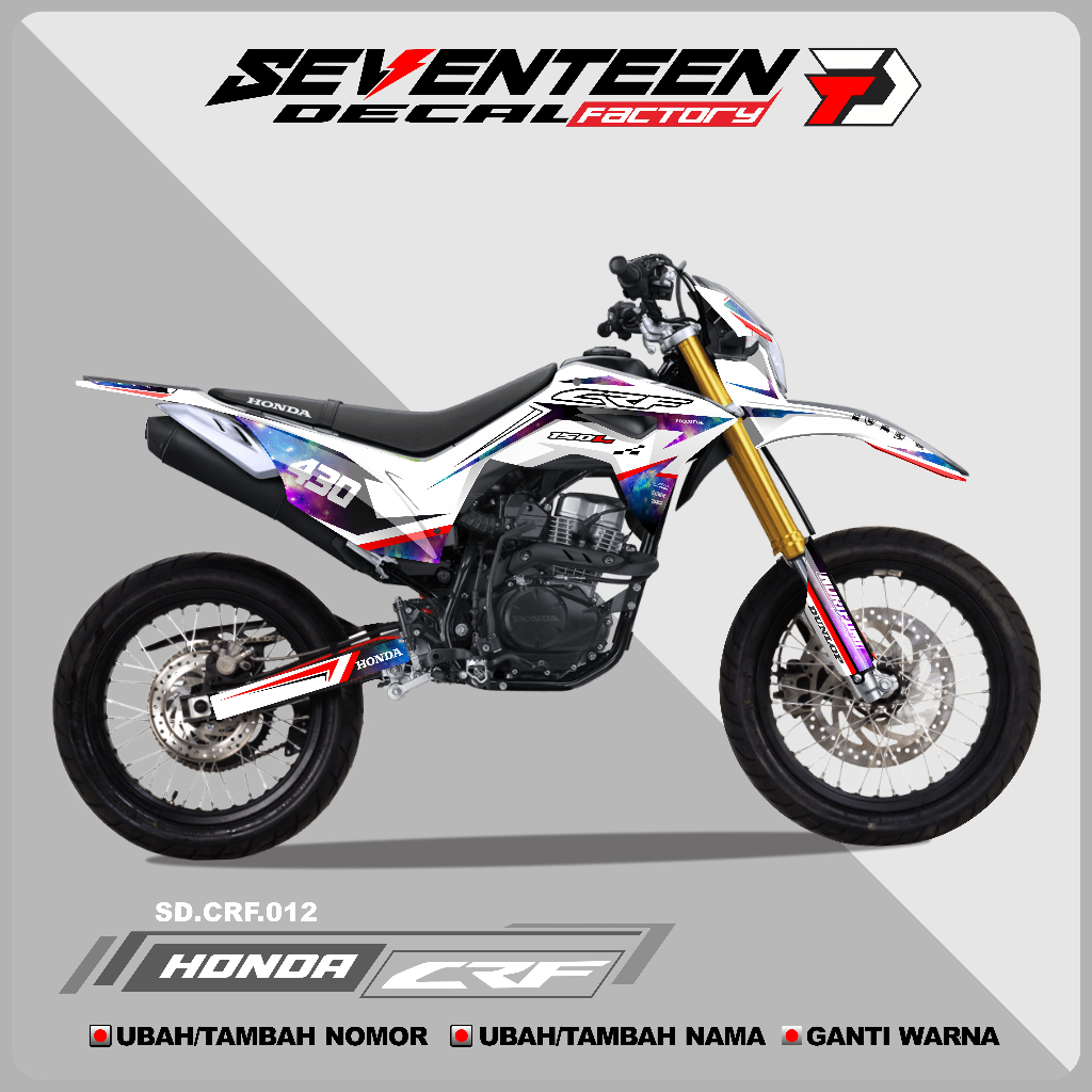 Decal Stiker CRF 150L full Body  Stiker full Body Motor CRF Supermoto
