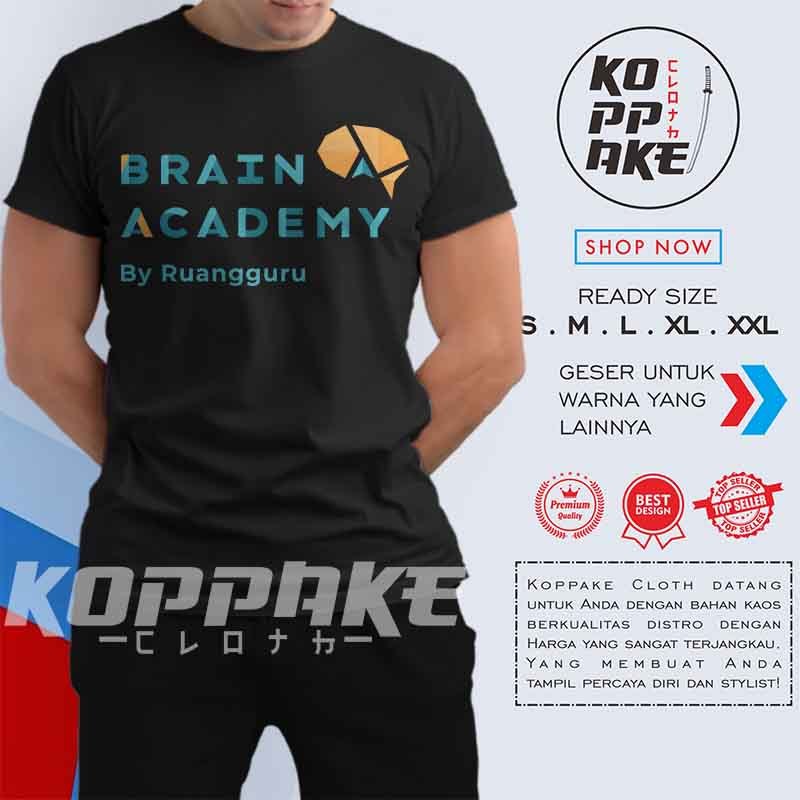 Kaos Brain Academy by Ruangguru Logo Baju Distro