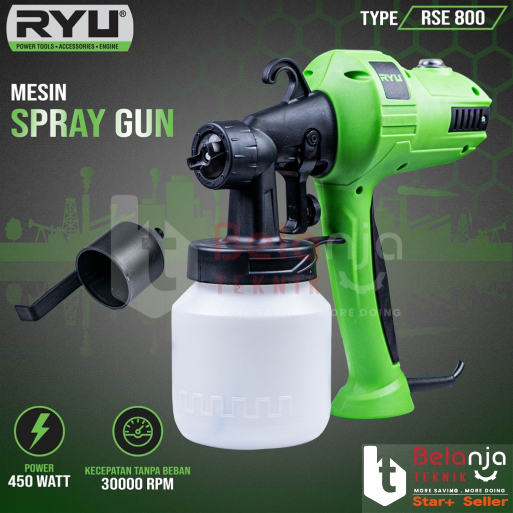 Ryu Spray Gun Elektrik RSE 800 450 Watt Alat Penyemprot Cat Listrik