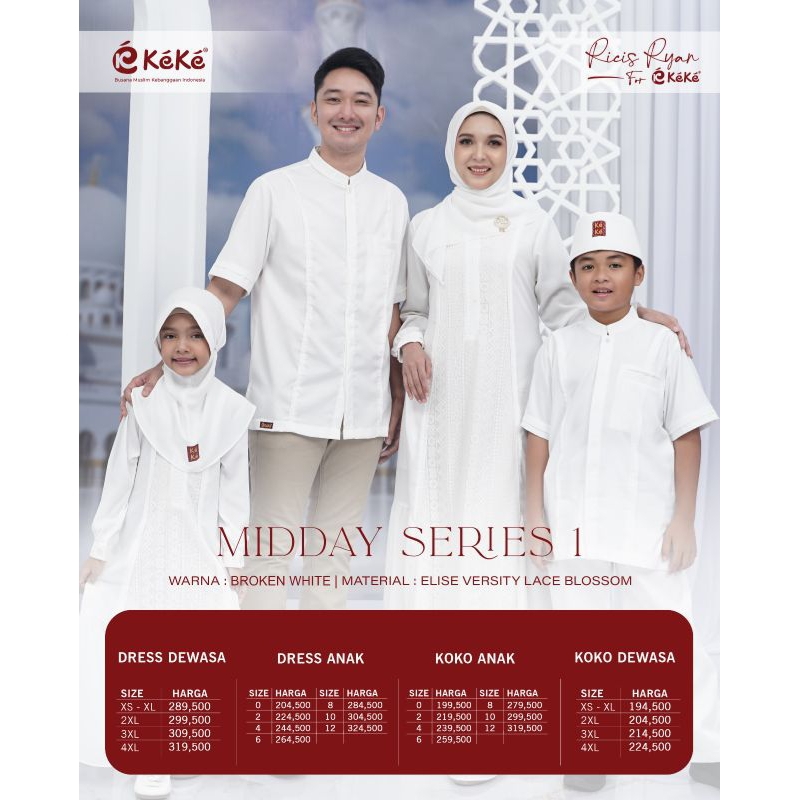 Sarimbit Keke//Sarimbit Terbaru//Midnight (Black)//Midday (White)//Sarimbit Putih//Sarimbit Hitam//S