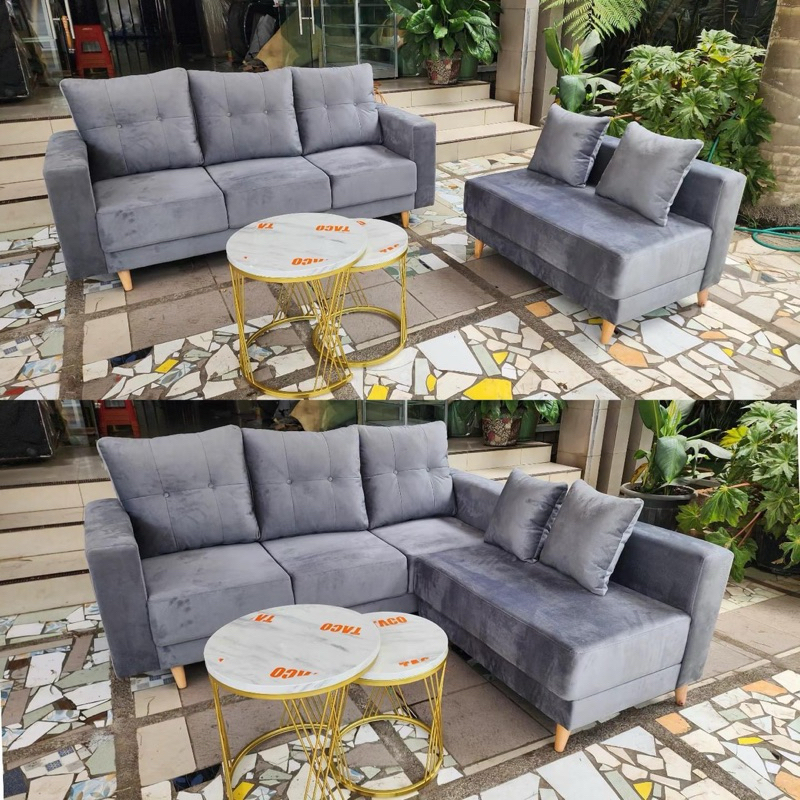 sofa minimalis/leterL/sofa kekinian