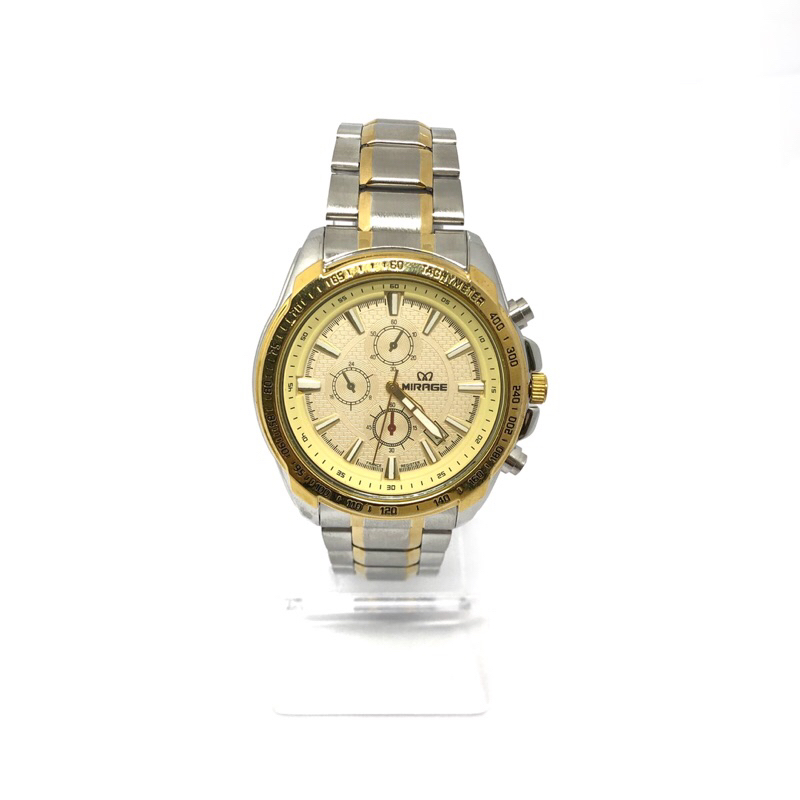 JAM TANGAN PRIA MIRAGE A56(8305BRP-M)ORIGINAL!!! RANTAI SILVER KOMBINASI!!!